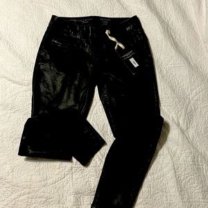 The Limited 678 Low Rise Skinny Black Size 2 Black leather like